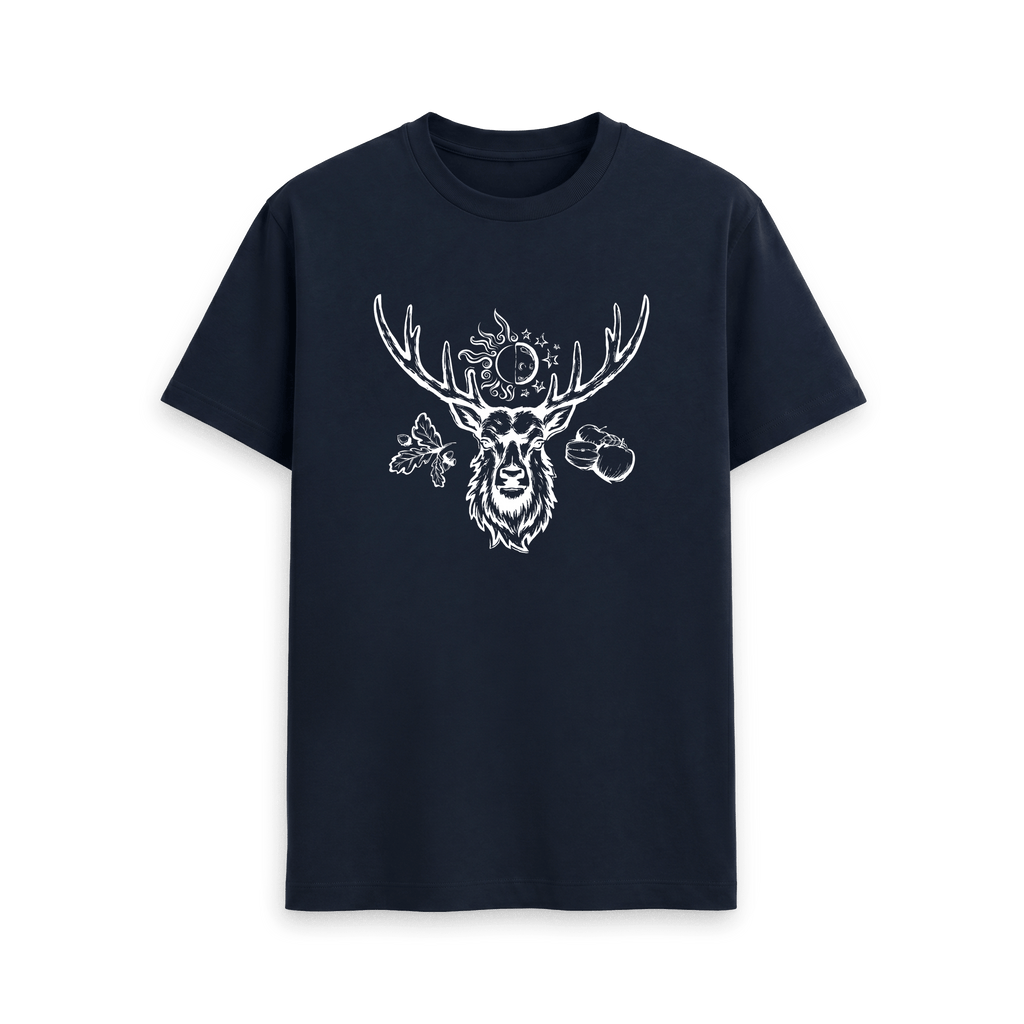 Navy Blue Printed T-shirt Front