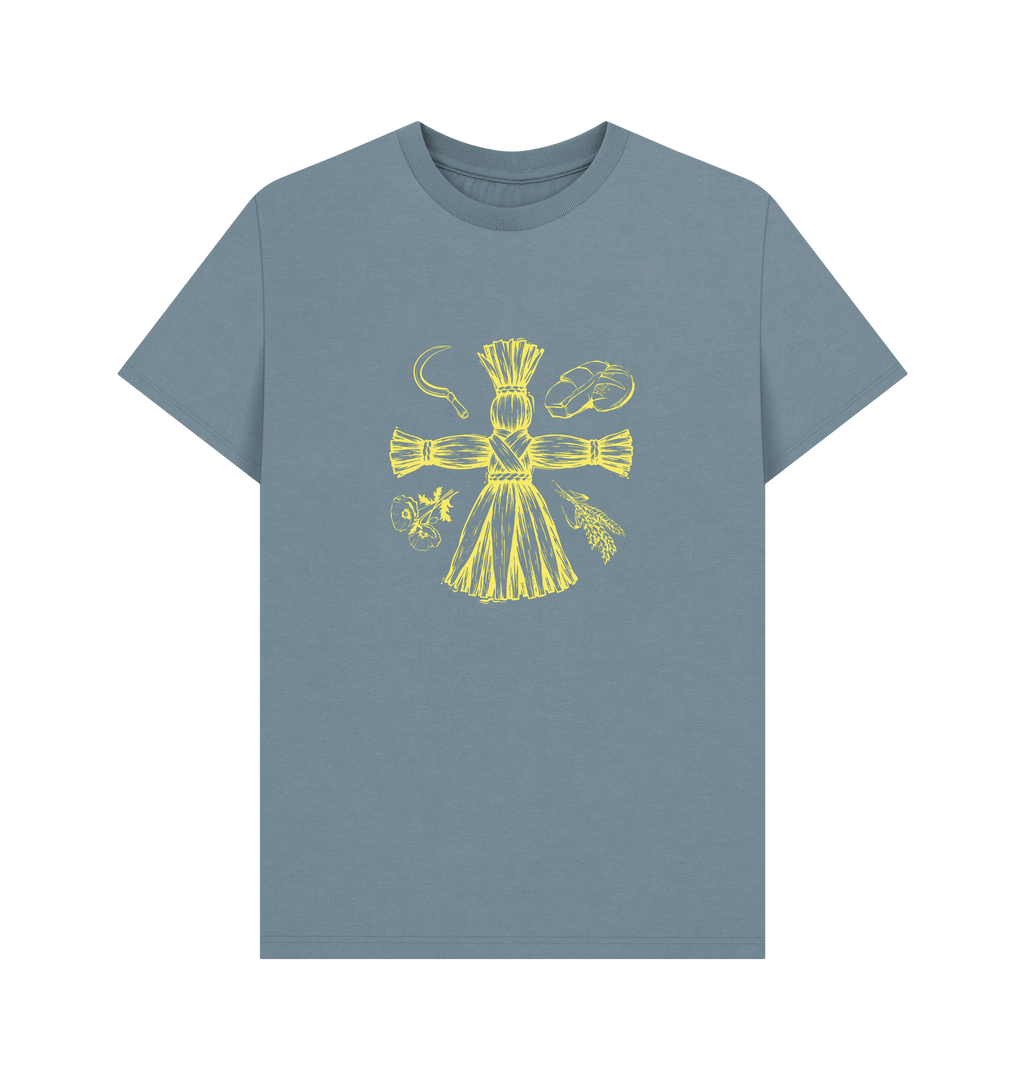 Stone Blue Printed T-shirt Front