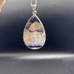 Blue John Fluorite Pendant in Sterling Silver
