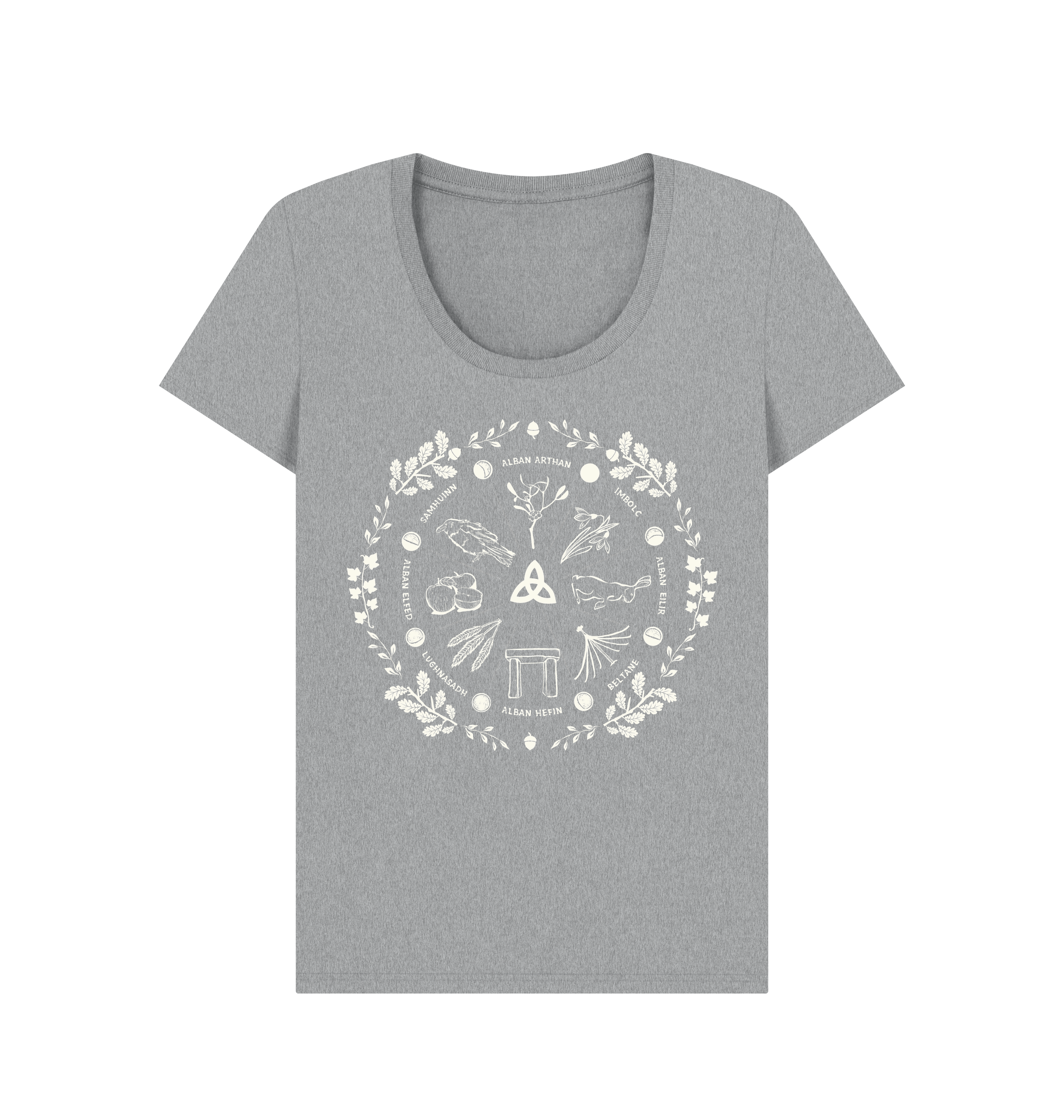 Athletic Grey Printed T-shirt Front