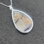 Blue John Fluorite Pendant in Sterling Silver