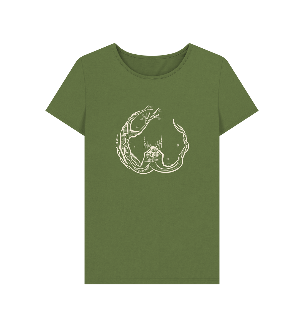 Khaki Printed T-shirt Front