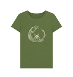 Khaki Printed T-shirt Front