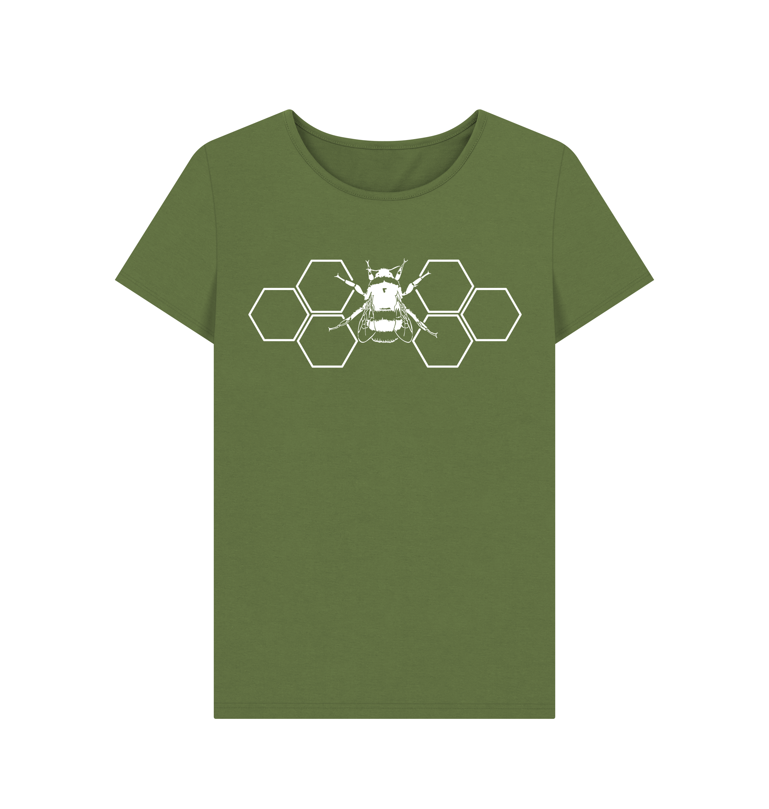 Khaki Printed T-shirt Front