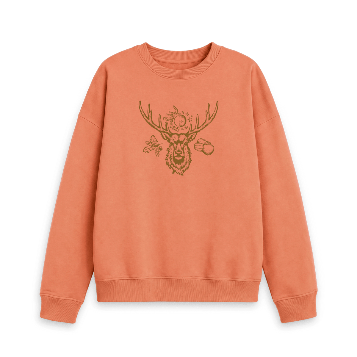 Apricot Printed Sweater Front