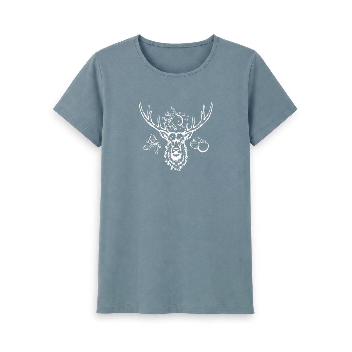 Stone Blue Printed T-shirt Front