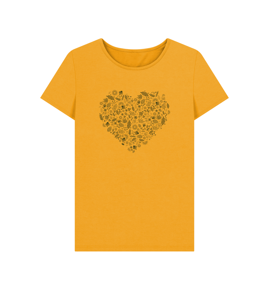 Mustard Printed T-shirt Front