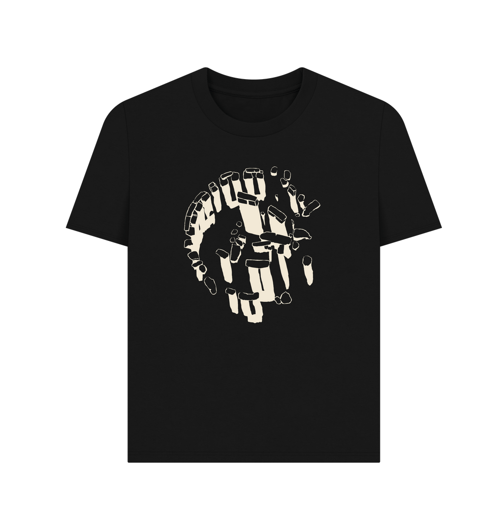 Black Printed T-shirt Front
