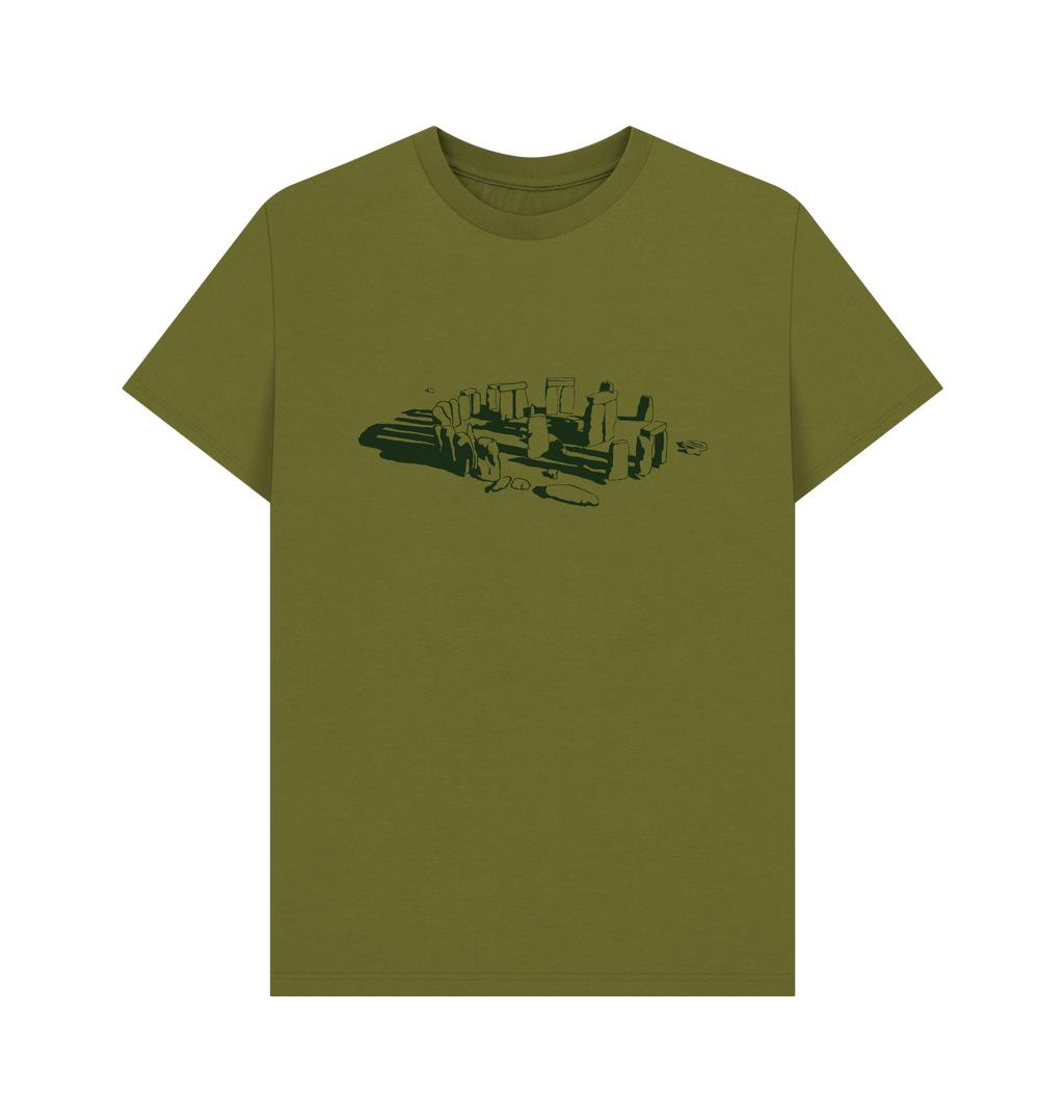 Moss Green Printed T-shirt Front