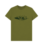 Moss Green Printed T-shirt Front