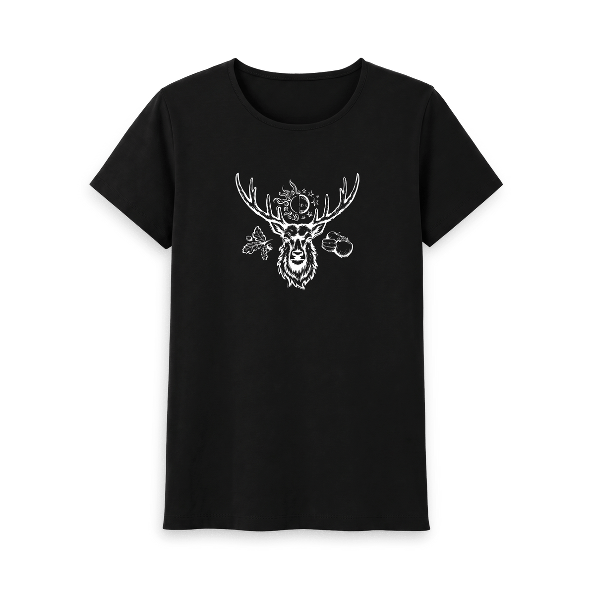 Black Printed T-shirt Front