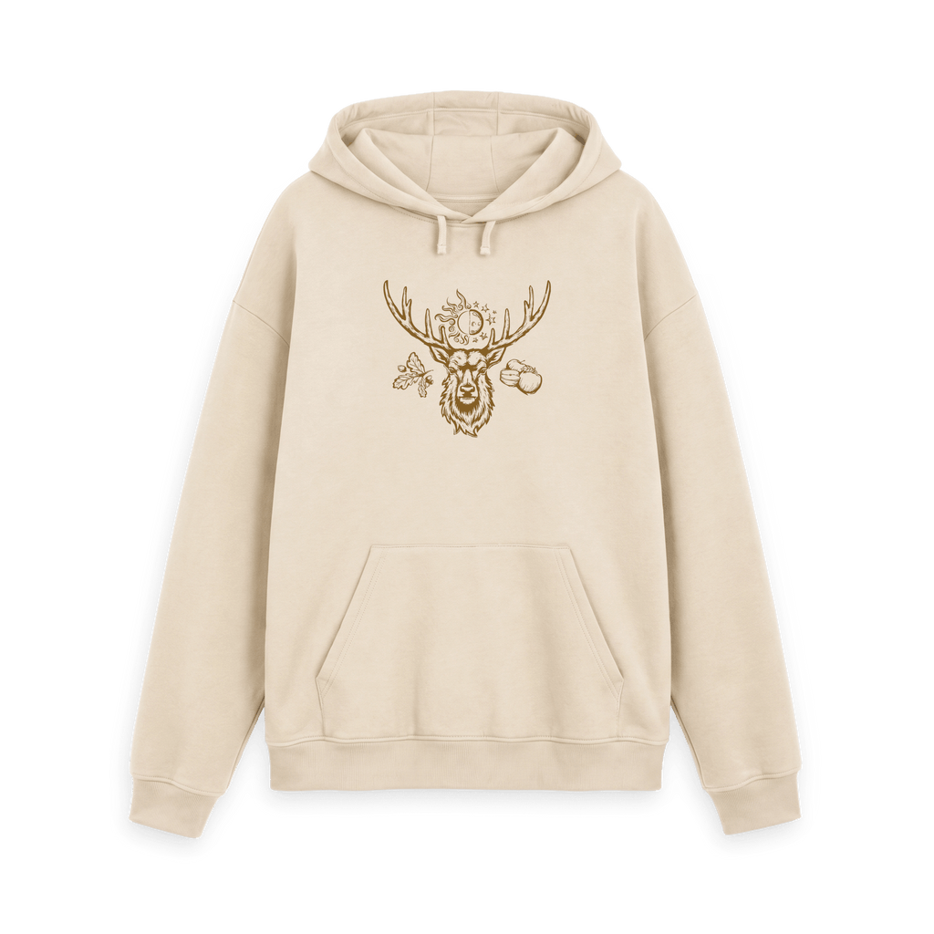 Oat Printed Hoody Front