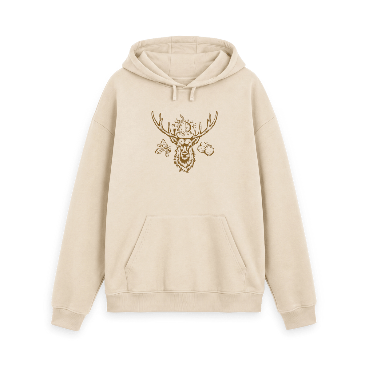 Oat Printed Hoody Front