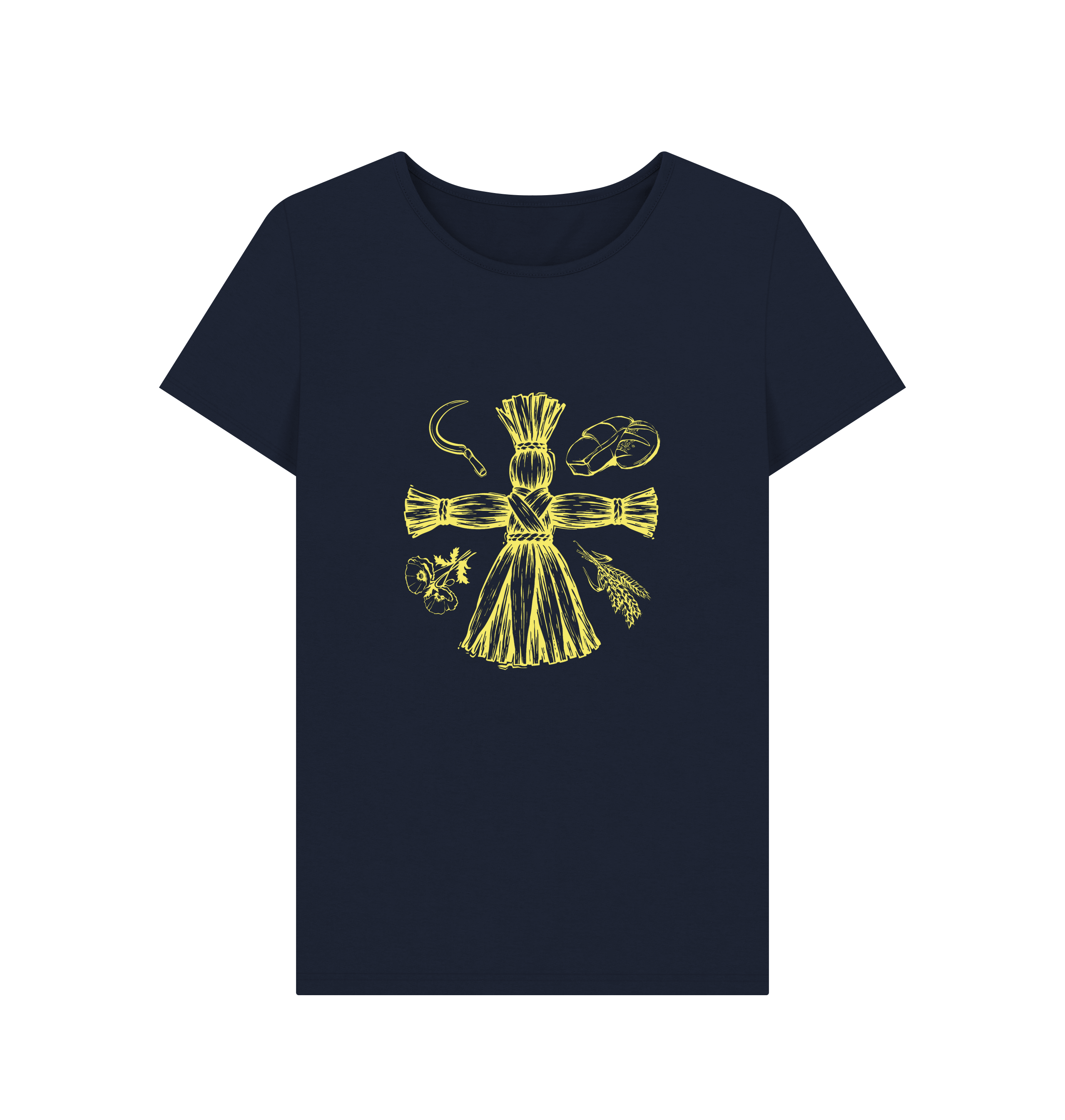 Navy Blue Printed T-shirt Front