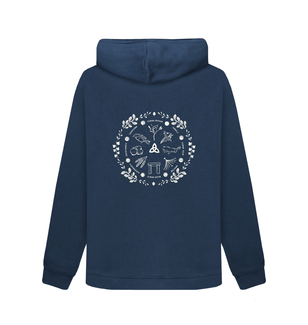 Navy Blue Printed Sweater Back