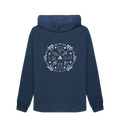 Navy Blue Printed Sweater Back