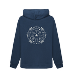 Navy Blue Printed Sweater Back
