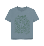 Stone Blue Printed T-shirt Front