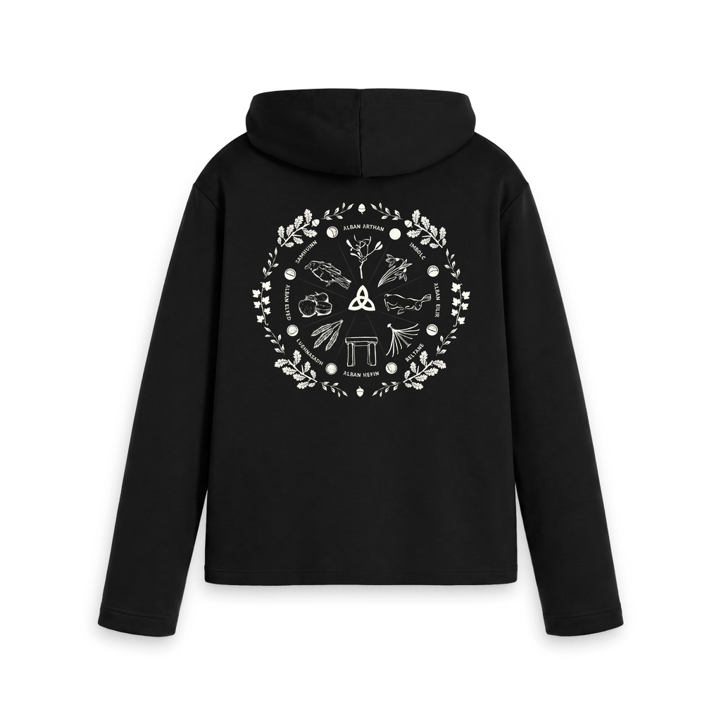 Black Printed Hoody Back
