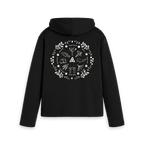 Black Printed Hoody Back