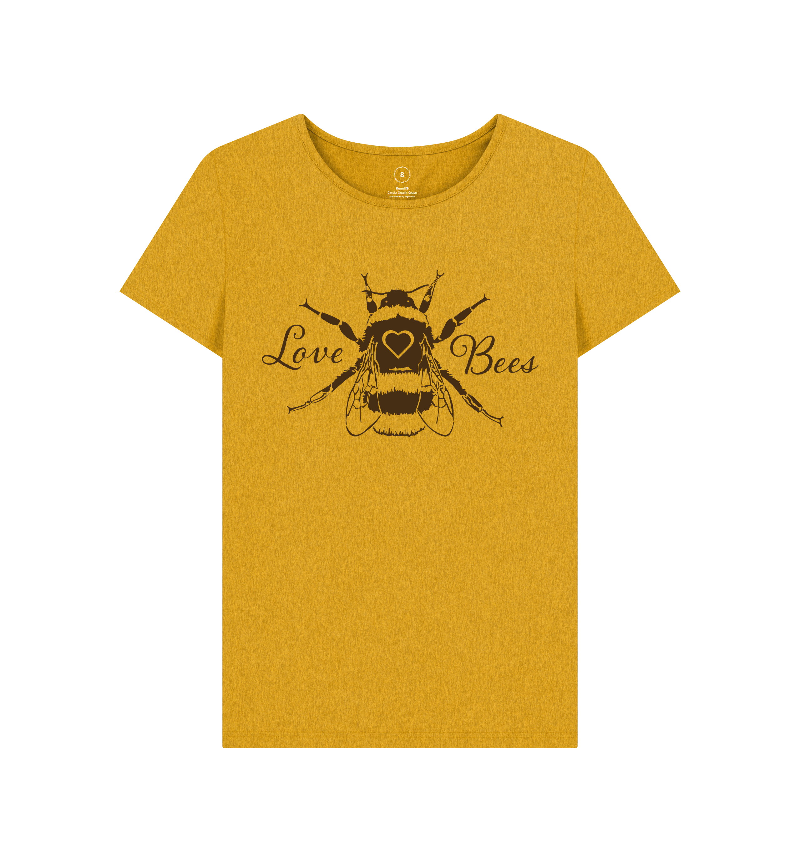 Sunflower Yellow Recycled Printed T-Shirt Front