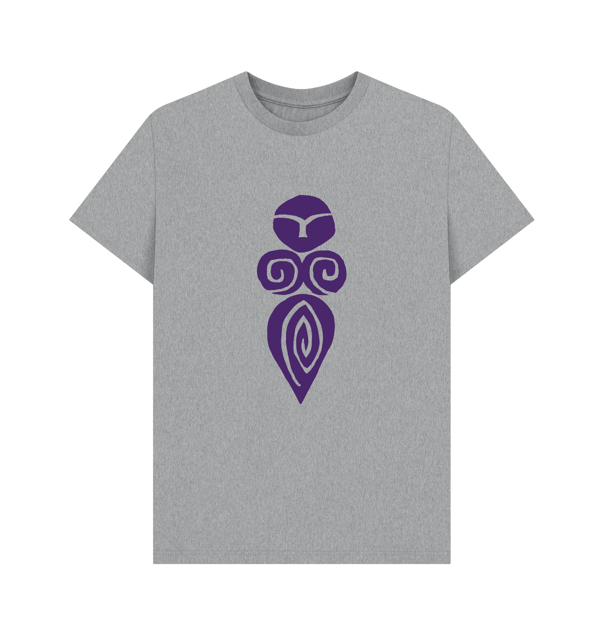 Athletic Grey Printed T-shirt Front