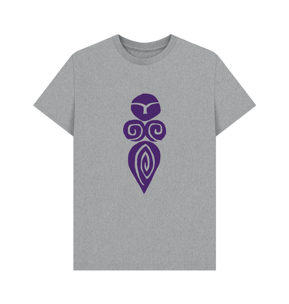 Athletic Grey Printed T-shirt Front