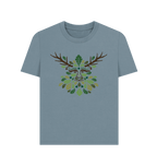 Stone Blue Printed T-shirt Front