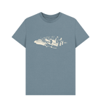 Stone Blue Printed T-shirt Front