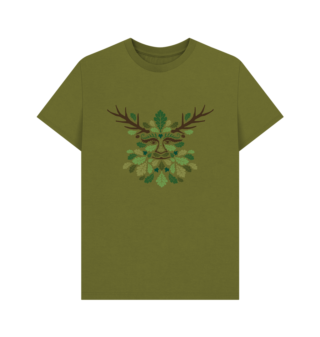 Moss Green Printed T-shirt Front