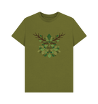 Moss Green Printed T-shirt Front