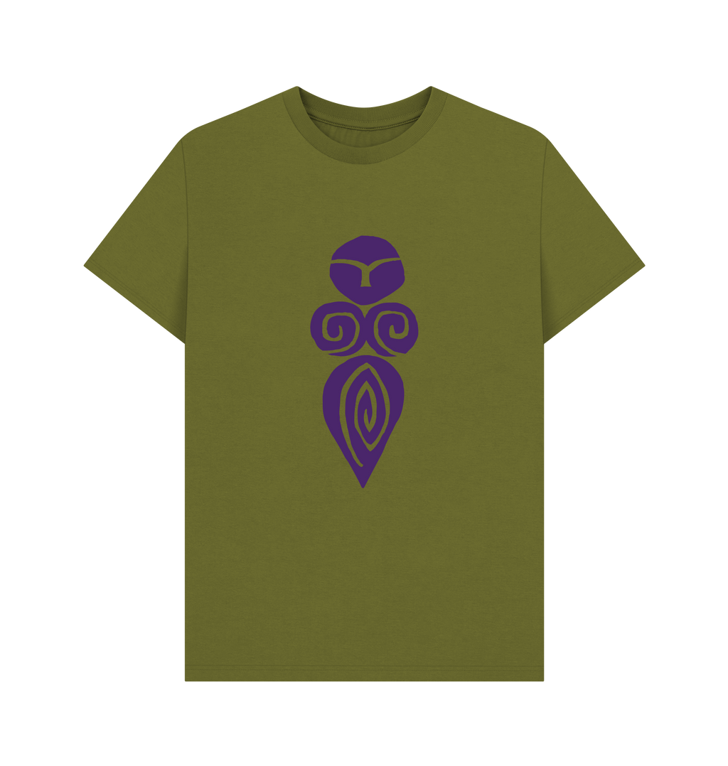 Moss Green Printed T-shirt Front