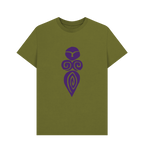 Moss Green Printed T-shirt Front