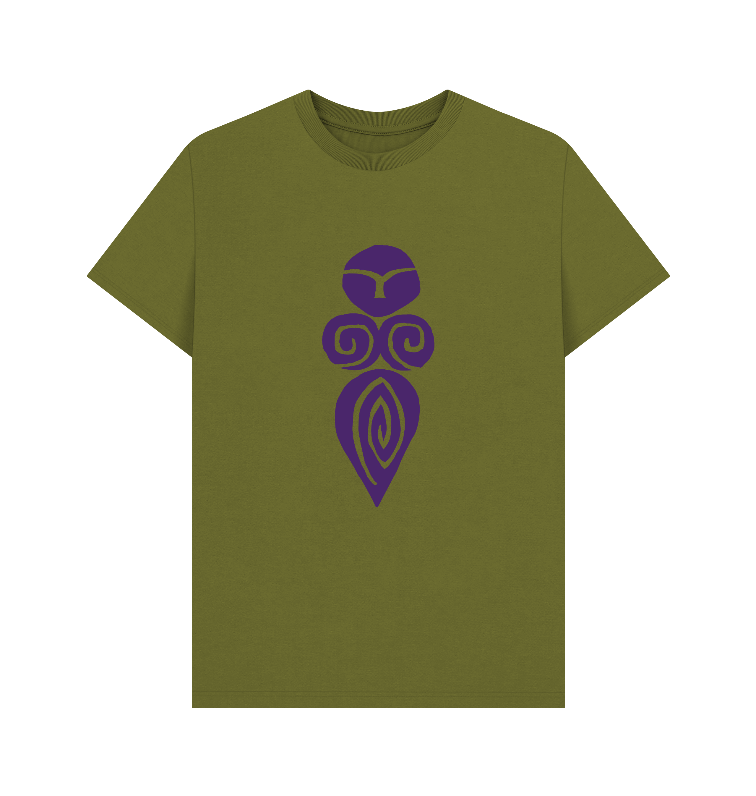 Moss Green Printed T-shirt Front