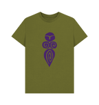 Moss Green Printed T-shirt Front