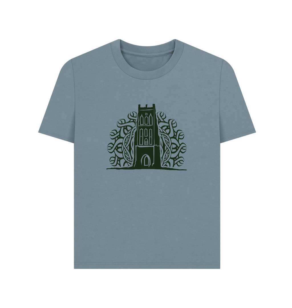 Stone Blue Printed T-shirt Front