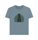 Stone Blue Printed T-shirt Front