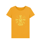 Mustard Printed T-shirt Front