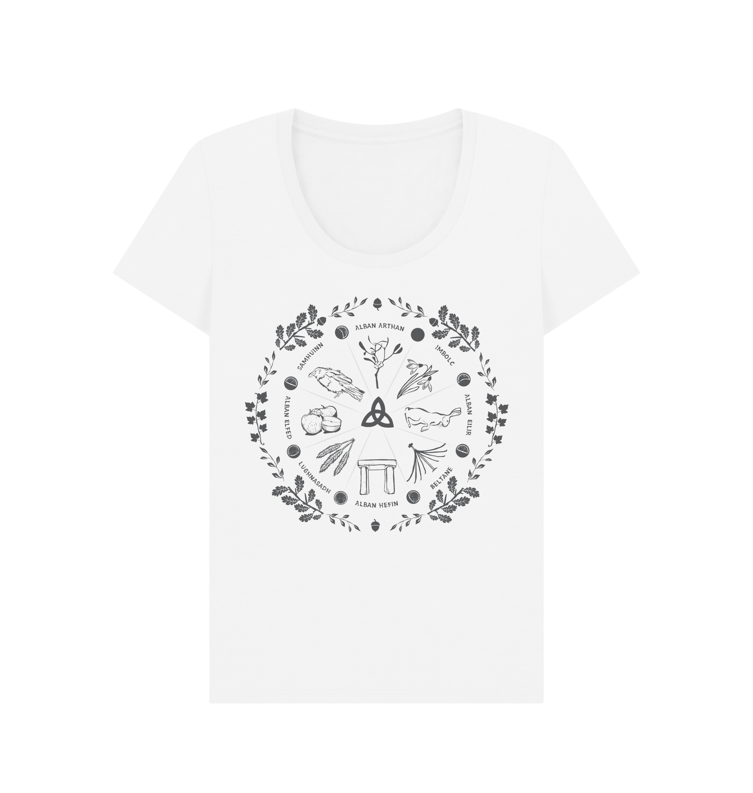 White Printed T-shirt Front