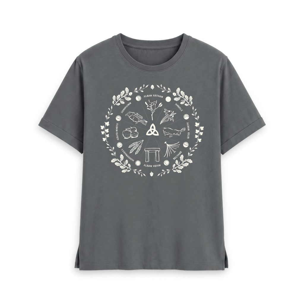Slate Grey Printed T-shirt Front