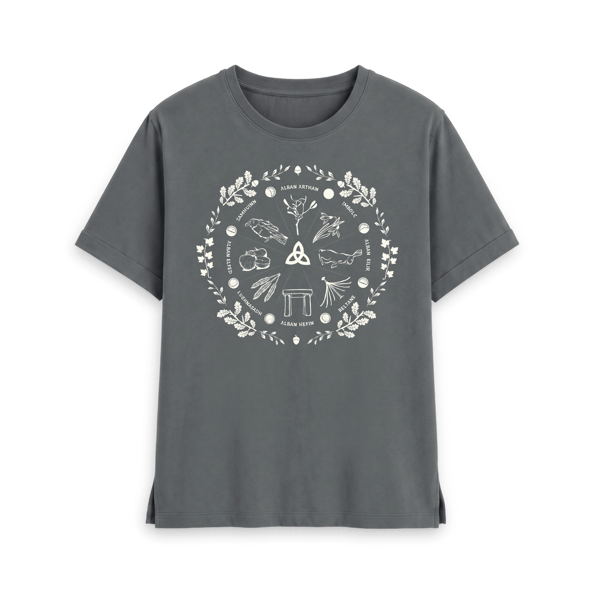 Slate Grey Printed T-shirt Front