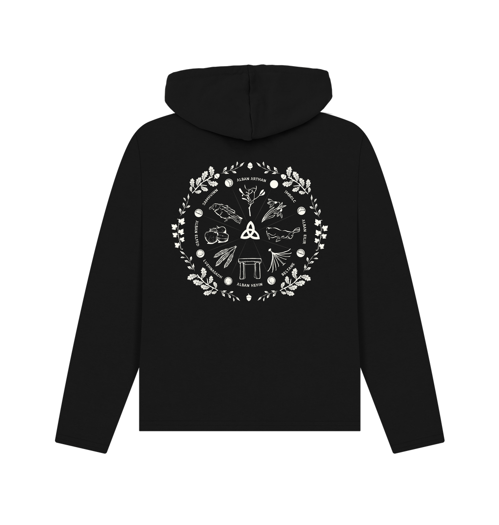 Black Printed Hoody Back