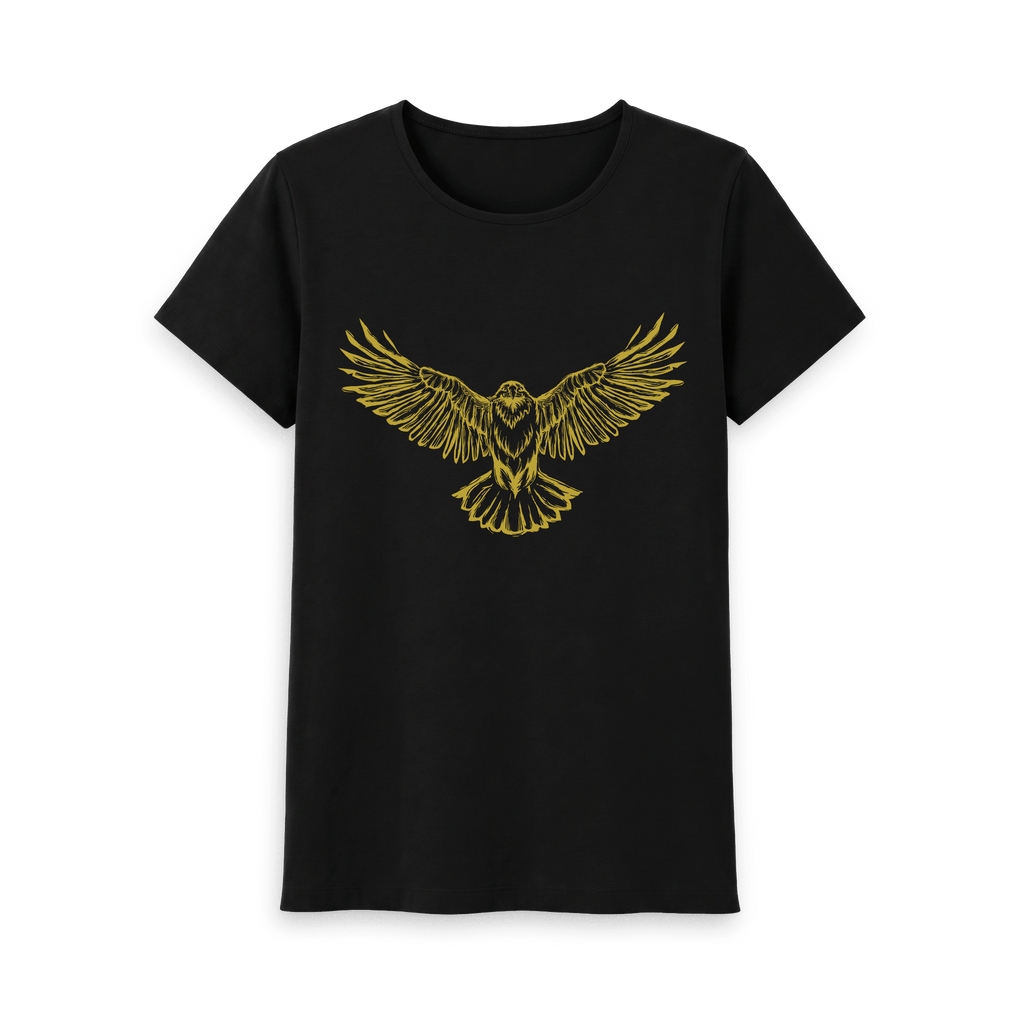 Black Printed T-shirt Front