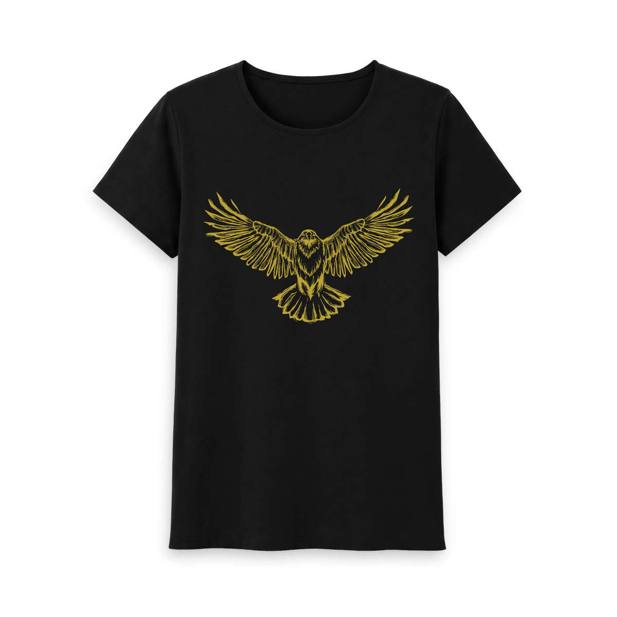 Black Printed T-shirt Front