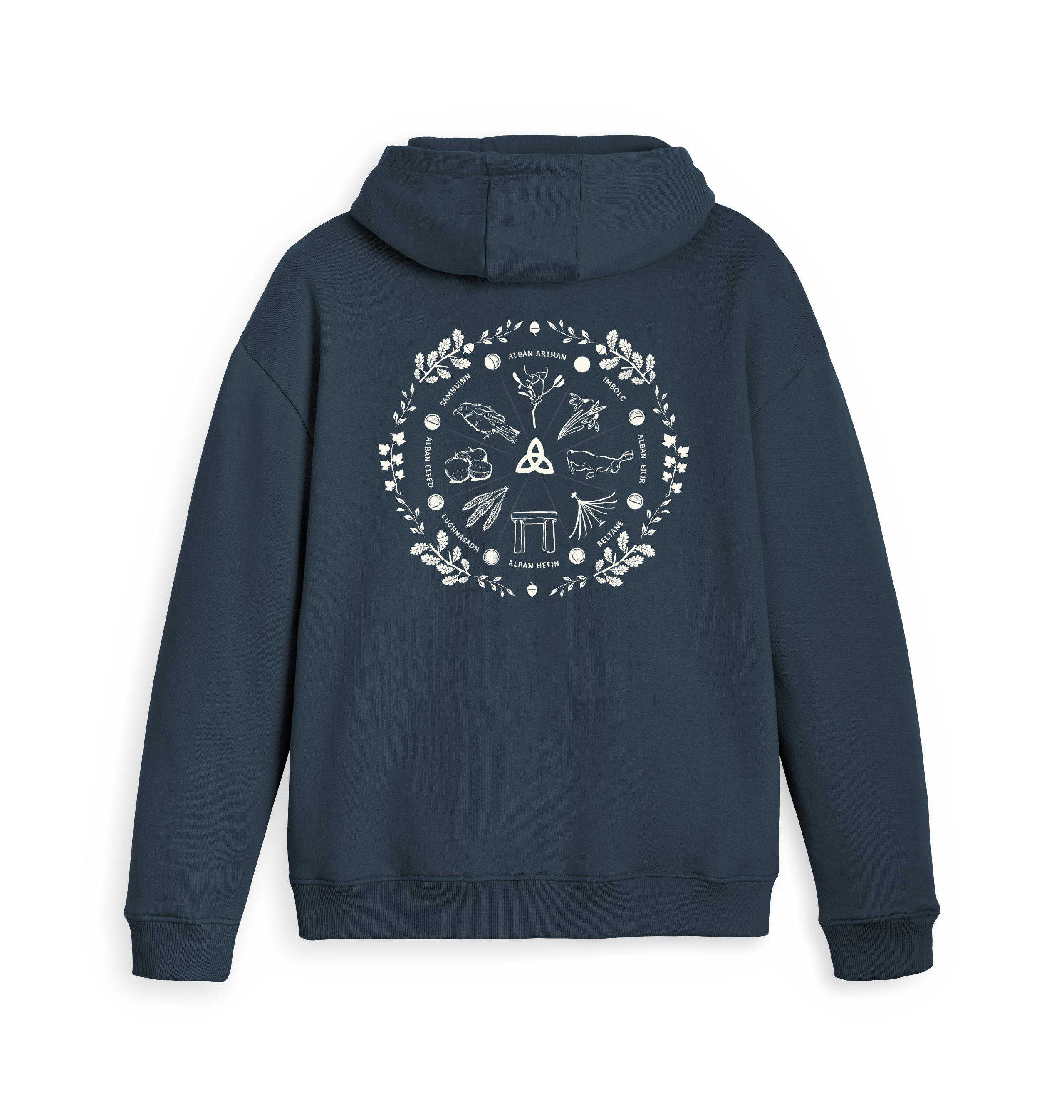 Navy Zip hoody Back