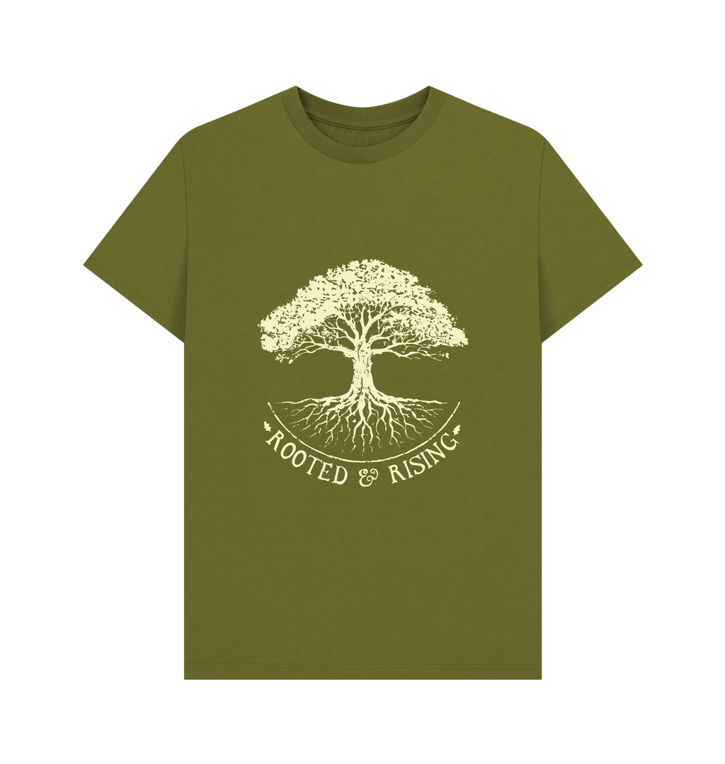 Moss Green Printed T-shirt Front