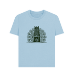 Milky Blue Printed T-shirt Front