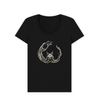 Black Printed T-shirt Front