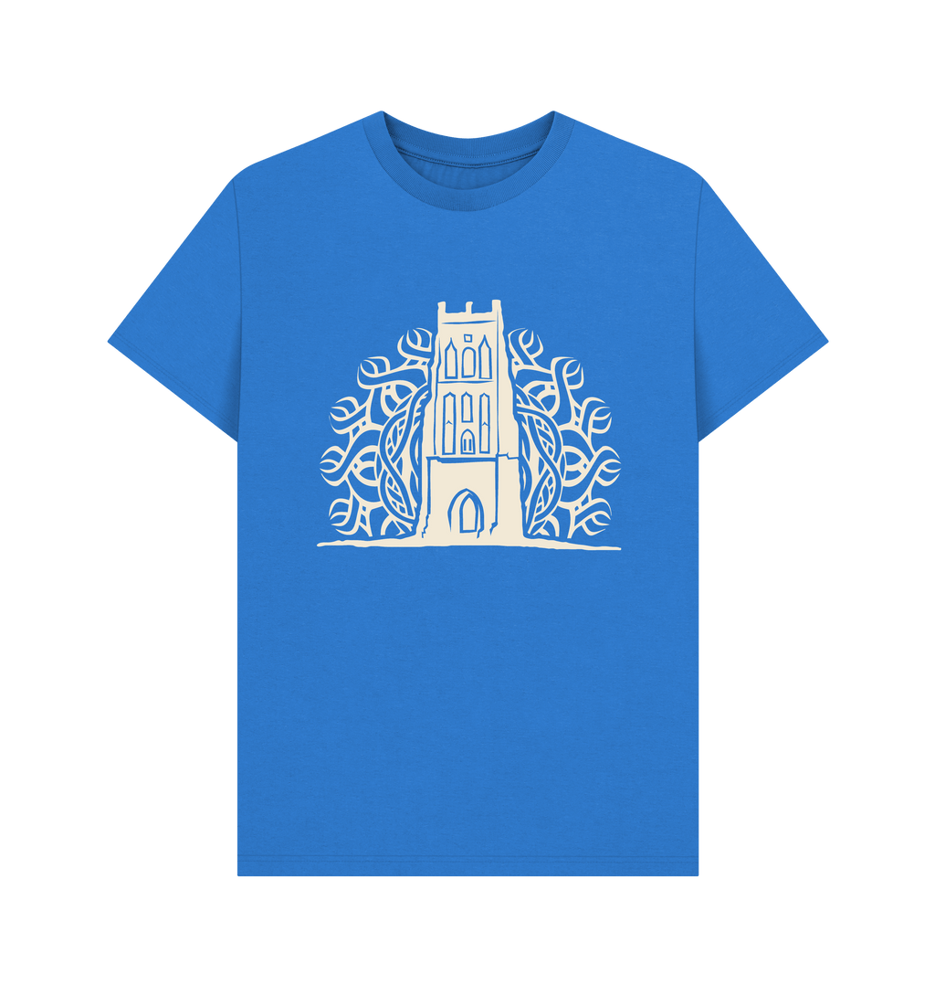 Bright Blue Printed T-shirt Front