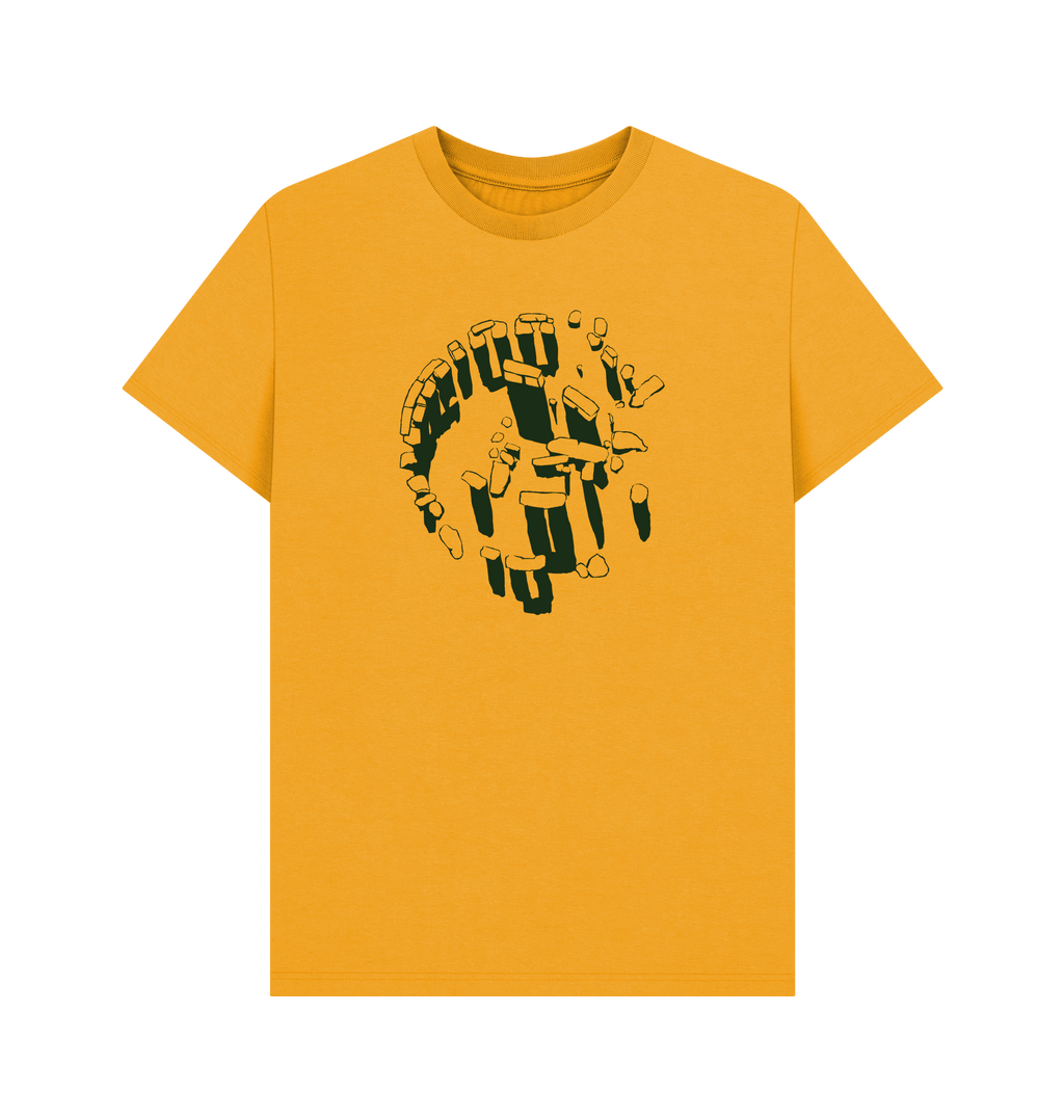 Mustard Printed T-shirt Front